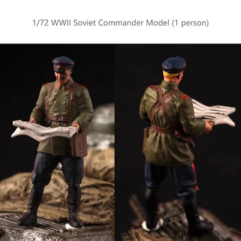 1/72 antrojo pasaulinio KARO Sovietų Vadas Modelis (1 asmeniui) Spalvos apdailos kareivis modelis
