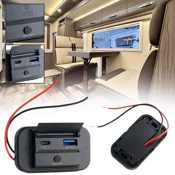 12V/24V Dual USB Automobilinio Įkroviklio Lizdas 3.1 4.8 USB Įkrovimo Lizdo Maitinimo Adapteris, Skirtas Motociklas, Sunkvežimis, Kemperis ATV Valtis Automobilių RV A2Y7