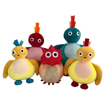 5PC Animacija Twirlywoos Labai BigHoo & Chick pliušinis Minkštas Žaislai ir Toodloo & Cbeebies Gimtadienio dovana Vaikams
