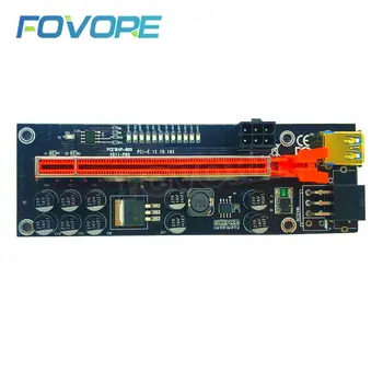 6 VNT. V011 Pro PCIE Riser Vaizdo Kortelė 011 Pro PCI Express X1 kad X16 Extender 60CM USB 3.0 Kabelis SATA į 6Pin Power Kasybos