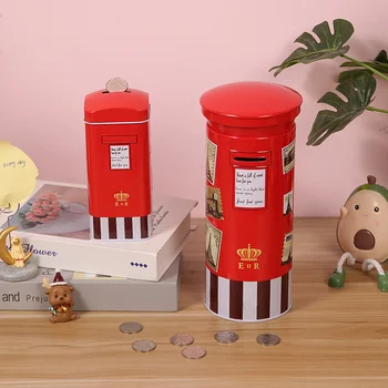 Asmeninį el. pašto dėžutės, geležies taupymo jar, stalo dekoravimas, kūrybingų vaikų dovanos, raudona taupymo jar