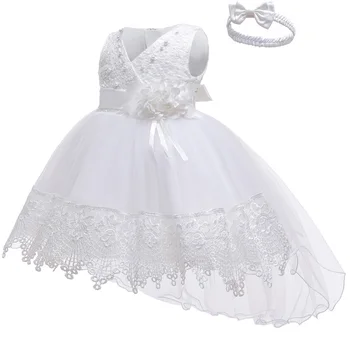 Baby Girl Dress 1 Metų Gimtadienio Mergaitė Princesė Dress Kūdikių Šalis Suknelė Naujagimių Krikšto Suknelė Vaikams Drabužių vestido infantil