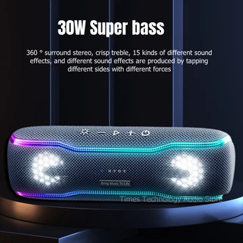 BMTL BOSAS Spalvinga RGB Šviesos Efektas 30W Heavy Bass Lauko Nešiojamas Super Vandeniui 