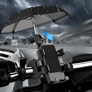 Elektrinės transporto priemonės mobiliojo telefono stovas takeout, motociklų baterijos, automobilių navigacijos stovas su mažu skėčiu