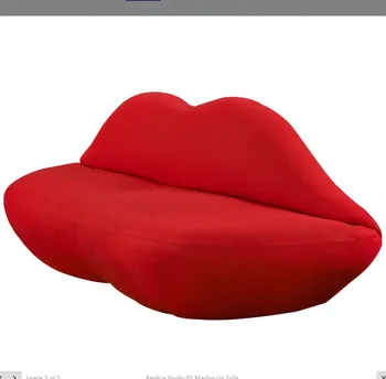 Europos stiliaus audinio kambarį chesterfield kavinė kėdė šiuolaikinės sofos seksualus liepsna raudona lūpų formos sofa