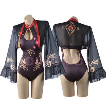 Genshin Poveikio Hu Tao cosplay maudymosi kostiumėliai, Graikinių riešutų Sinalisa seksualus maudymosi kostiumėlį žaidimo veikėjas kostiumas