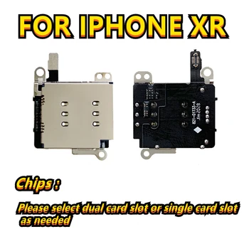 Iphone XR Dual Vieną SIM Kortelę Plokštelės Laikiklį Lizdą SIM Kortelių Skaitytuvas Jungties Adapteris Flex Pakeitimo Dalis