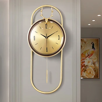 Kambarį Metalo Sieninis Laikrodis Modernaus Dizaino Kūrybos Paprastas Prabangos Šiaurės Šalių Meno Silent Sieninis Laikrodis Estetinės Horloge Namų Projektavimas