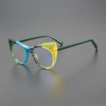 mados cat eye klasikiniai akiniai, rėmeliai vyrų acetatas retro optiniai akiniai Trumparegystė svarstymą moteris įvairiaspalviais asmeninį akiniai