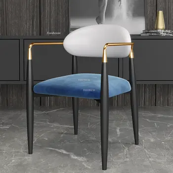Modernių Namų Atlošas Fotelis Valgomojo Baldai Italijos Šviesos Prabanga Geležies Valgomojo Kėdės Dizaineris Laisvalaikio Kėdė Padažu
