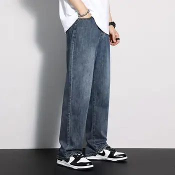 Naujas Atvykimo Streetwear Jean Femme Baggy Džinsinio Džinsus Vyrams, Atsitiktinis Žmogus Pločio Kojų Kelnės, vyriški Džinsai Vyrų Kelnės Mens X01