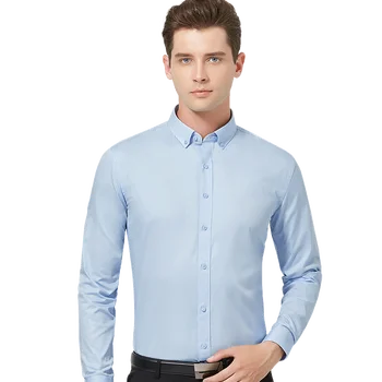Naujas marškinėliai plius dydis-ilgomis rankovėmis marškinėliai vyrams kietas slim fit oficialaus marškinėliai, 40%medvilnės, biuro viršūnes didelio dydžio verslo drabužiai
