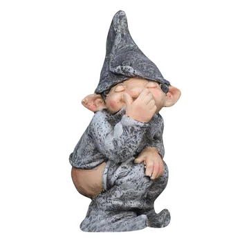 Neklaužada Gnome Pooping Miniatiūriniai Statula Pooping Imituoti Statulėlės Pelėsių Juokinga Dervos Nykštukas Juokinga Tikroviška Trenktas Dovana