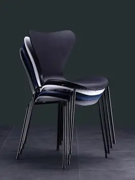 Nordic Light Luxury Valgomojo Kėdės, stalai Kėdės Sidabro Aukso Kojos Paroda 4s Parduotuvė Išmatose Priėmimo Derybų Biuro Kėdė