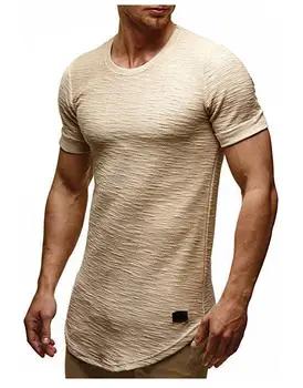 NĖRA.2 A1517 Vasaros nauji vyriški marškinėliai kieto spalvų slim tendencija atsitiktinis trumparankoviai mados