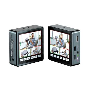 Oton Geek S02 Kompaktiškas Dydis 2 Kanalų HD-MI Jutiklinis Ekranas Vaizdo Switcher Maišytuvas su USB-C Live Transliacijos