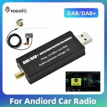 Podofo Universalus DAB Radijo Imtuvas, Antena Su USB Skaitmeninio Adapterio Imtuvo Langelį 