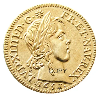 Prancūzija 1651A 1Louis Auksą, Sidabrą, Kopijuoti Monetas