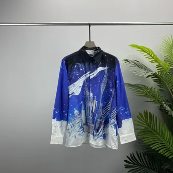 Rudenį Ir Žiemą Naujo Stiliaus 3D Skaitmeninio Spausdinimo T-shirt Atvartas Marškinėliai Atvira Pamušalas