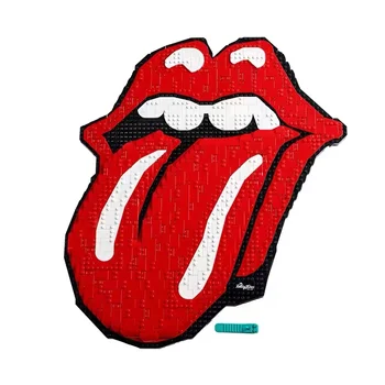 SANDĖLYJE Meno Rolling Stones 31206 1998pcs Blokai Nustatyti Sienos Meno Relikvijų Hobis Dovana Roko Muzikos Gerbėjų Ir Suaugusiųjų