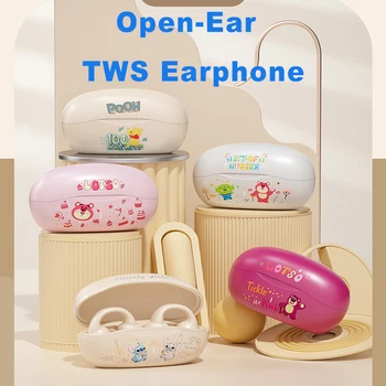 TWS Atidaryti-Ear Ausinės Bluetooth V5.3 Ausinių Touch Kontrolės Ausinių Sporto Ausies Segtukas Low Latency Žaidimą su Built-in Mic Vaikams