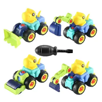 Vaikų Mini Sunkvežimis Žaislas Bamblys Demontavimas Inžinerijos Transporto priemonių Sunkvežimių Puikiai Tėvų Vaikas, Interaktyvus Žaislas, Skirtas Kūdikių Berniukų, Mergaičių