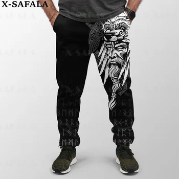 Viking Samurajus Warrior Tatuiruotė Padengti 3D All Print Kelnės Vyrams Sweatpants Atsitiktinis Ilgai Poilsiu Streetwear Ruduo Šiltas Sporto Kelnės