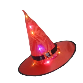 Šviesos Ragana Skrybėlę Kostiumas Variklio Dangčio Helovinas Magas Santa Drabužių Švenčių Šalis